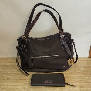 DOONEY &  BOURKE Large Nina Shoulder Bag and a Matching Wallet